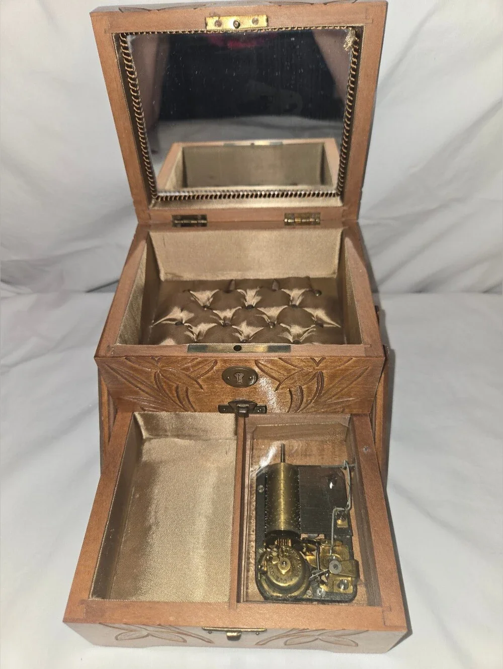 Vintage Jouets weber Musical Double Jewelary Box